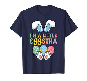 Kids Easter I’m Little Eggstra Easter Kid Boys Girls Toddler T-Shirt
