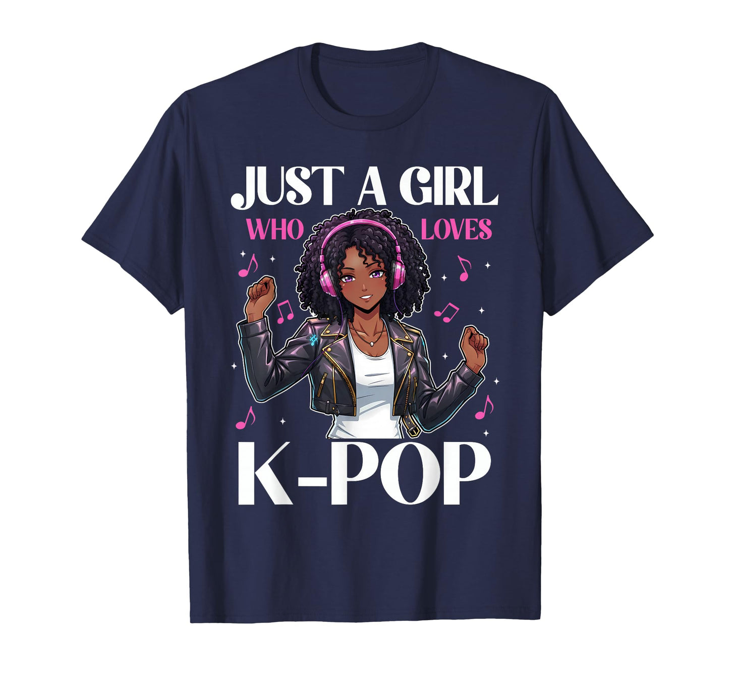 Just a Girl Who Loves K-Pop Anime Design T-Shirt