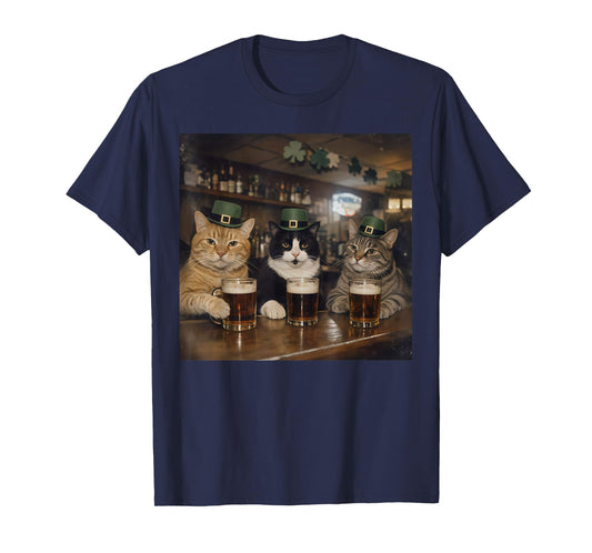 Funny Cat St Patricks Day Design T-Shirt