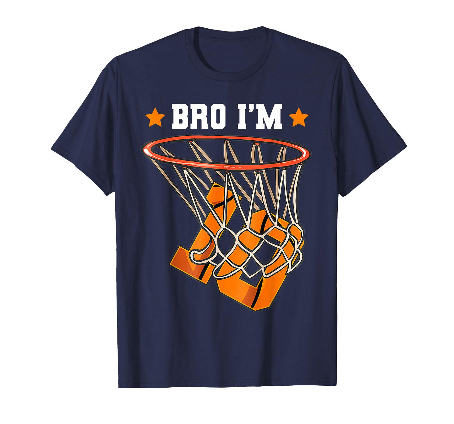 Kids Bro I'm 10 Year Old Basketball 10th Birthday Boy T-Shirt