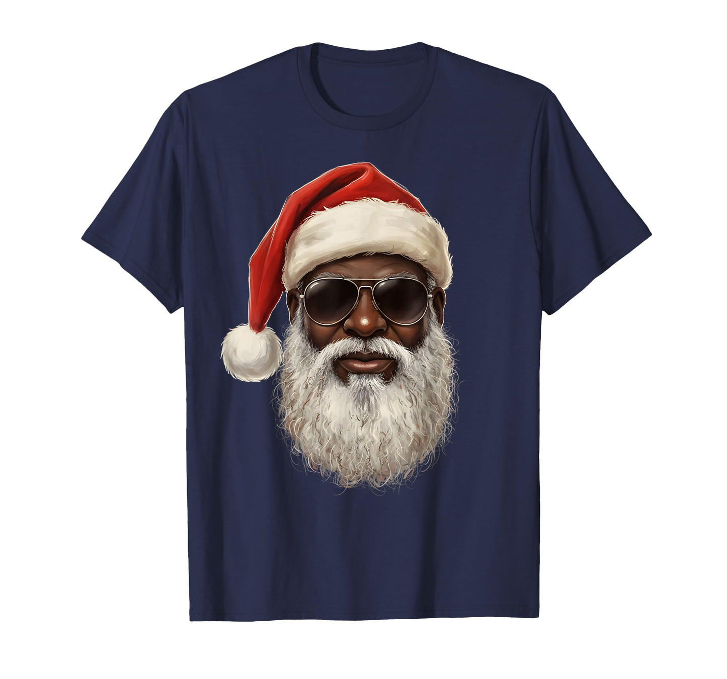 Vintage Cool Black Christmas Santa African Xmas Men Boy Kid T-Shirt