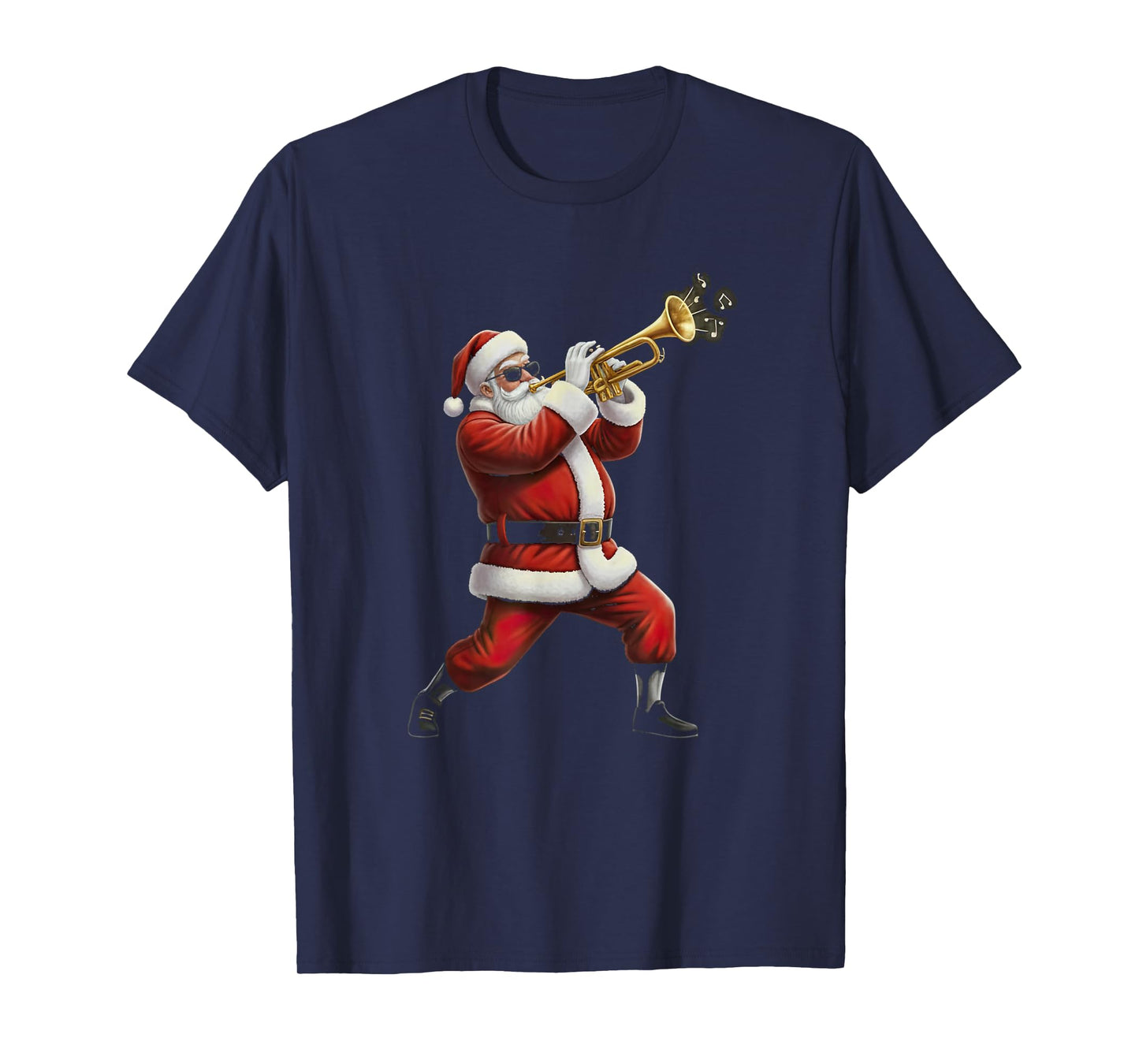 Funny Trumpet Santa Christmas Graphic Player Trumpetist T-Shirt