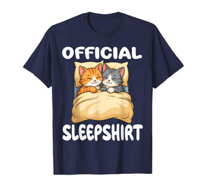 Official Sleepshirt Cute Sleeping Cat Animal Lovers Pajama T-Shirt