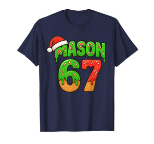 Mason 67 Christmas Ice Cream Drip Meme Six Seven Baseball T-Shirt