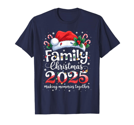 Family Christmas 2025 Matching Squad Santa Elf Funny Xmas T-Shirt