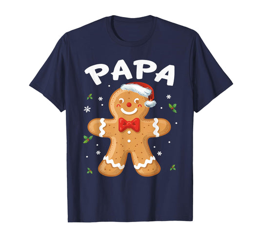 Papa Gingerbread Cookie Family Christmas Matching Holiday T-Shirt