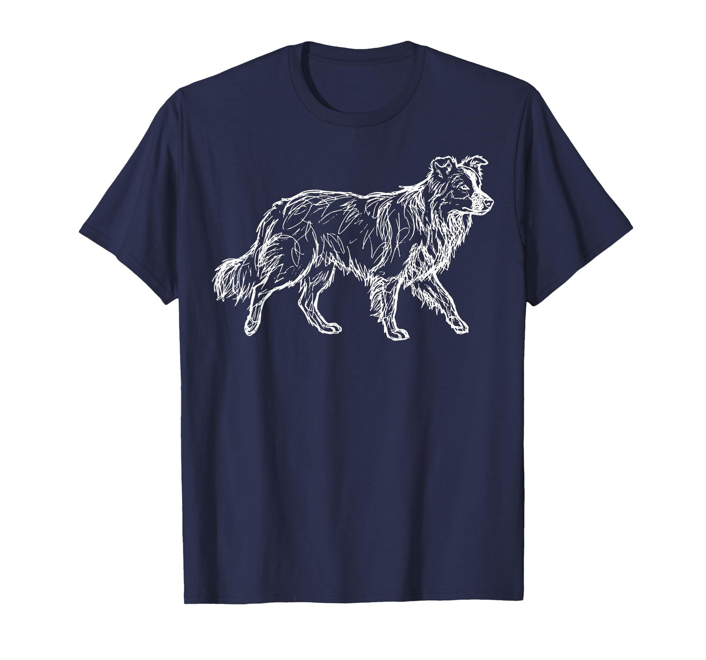 Border Collie Line Art T-Shirt