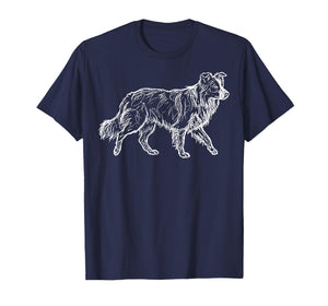 Border Collie Line Art T-Shirt