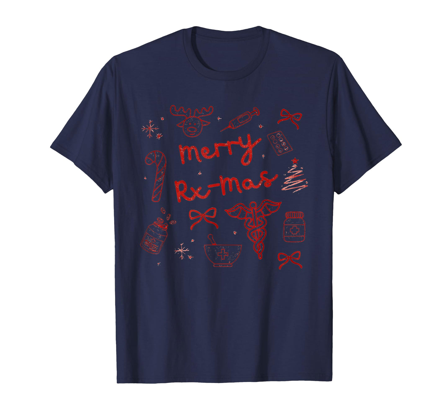 Merry Rx-mas Christmas Pharmacy Pharmacist Sweater Pharm Tec T-Shirt