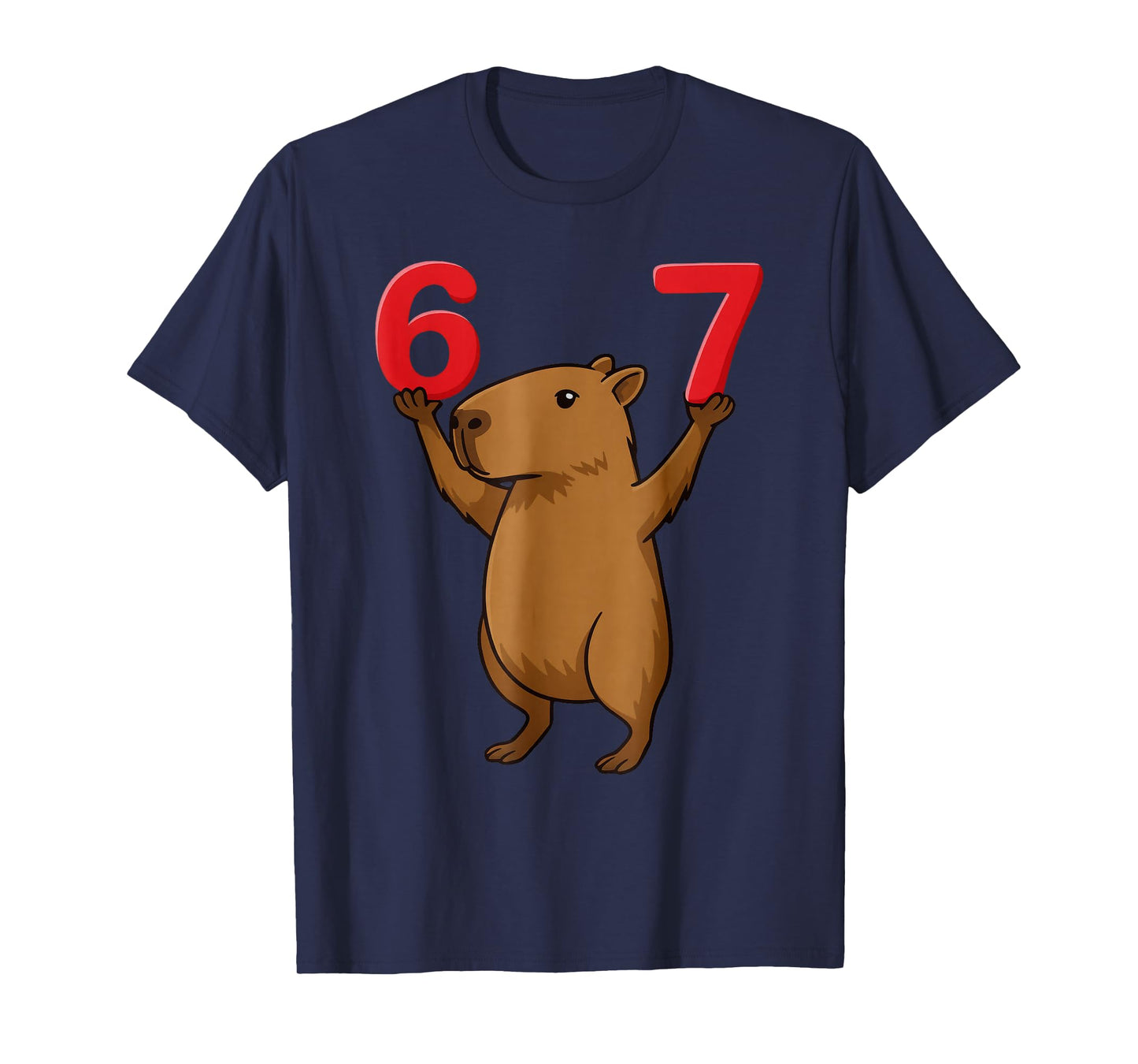 Capybara 67 Meme Six Seven Funny T-Shirt