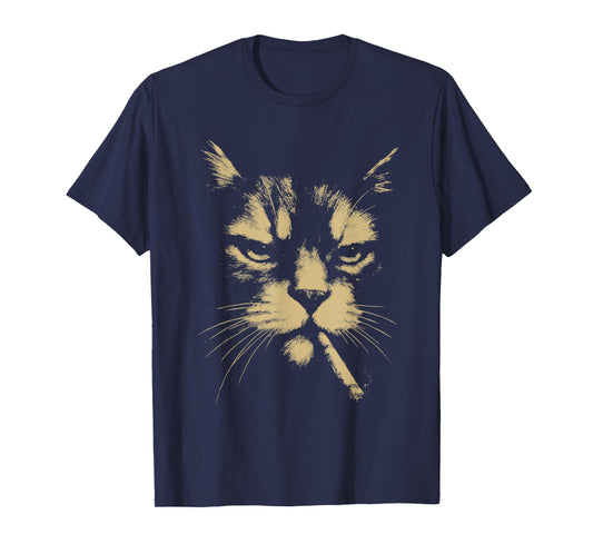 Funny Smoking Cat, Cigarette Kitty Gen Z Meme, Cat Lover T-Shirt