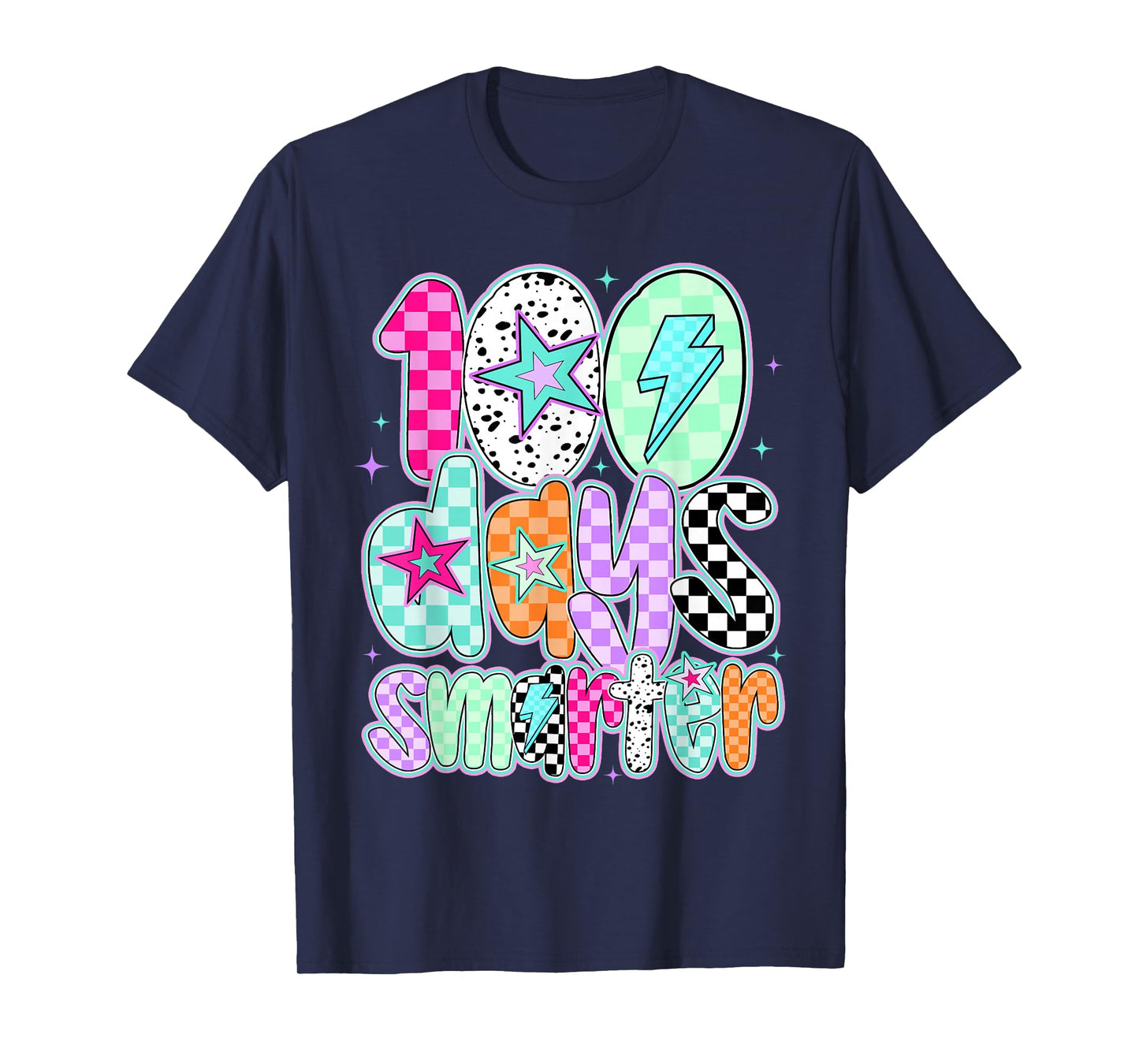 100 Days Smarter 100 Days of School Student Teacher Retro T-Shirt