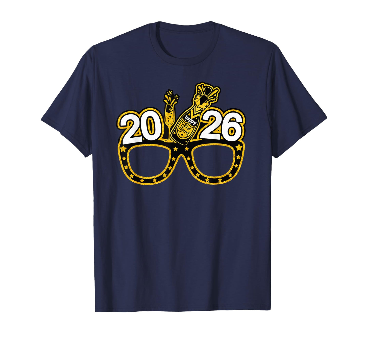 2026 Eyeglasses for New Year’s Eve Party Funny Party Glasses T-Shirt