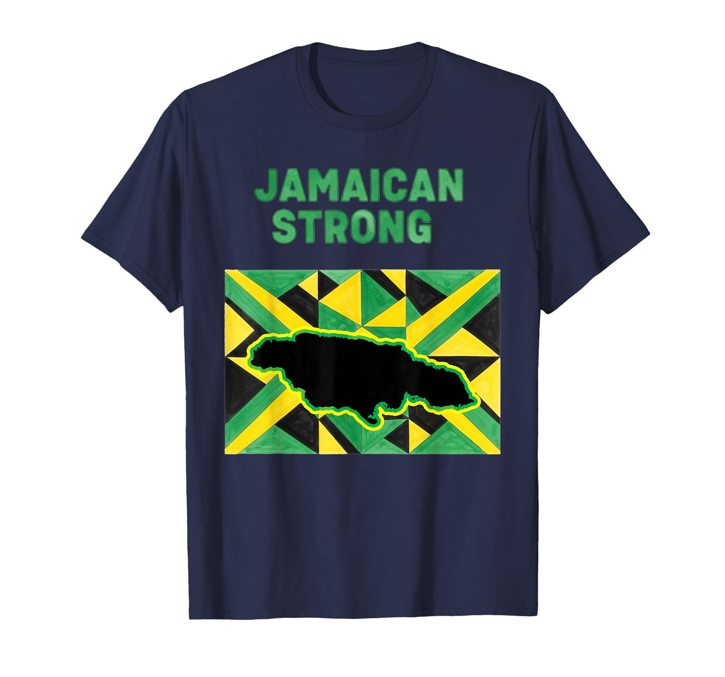 Jamaica Strong Shirt Watercolor Pride Design Image T-Shirt