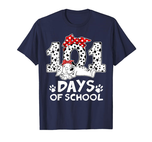 100 Days of School Dalmatian Dog Kids 100 Days Smarter T-Shirt