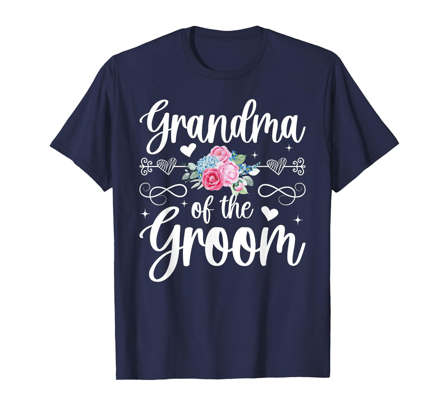 Groom's Grandma of The Groom Flowers Groom Grandma T-Shirt