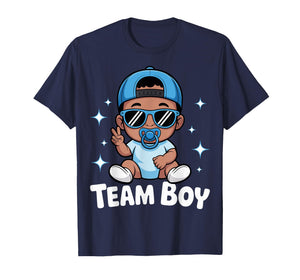 Team Boy Baby Announcement Gender Reveal Family Party T-Shirt