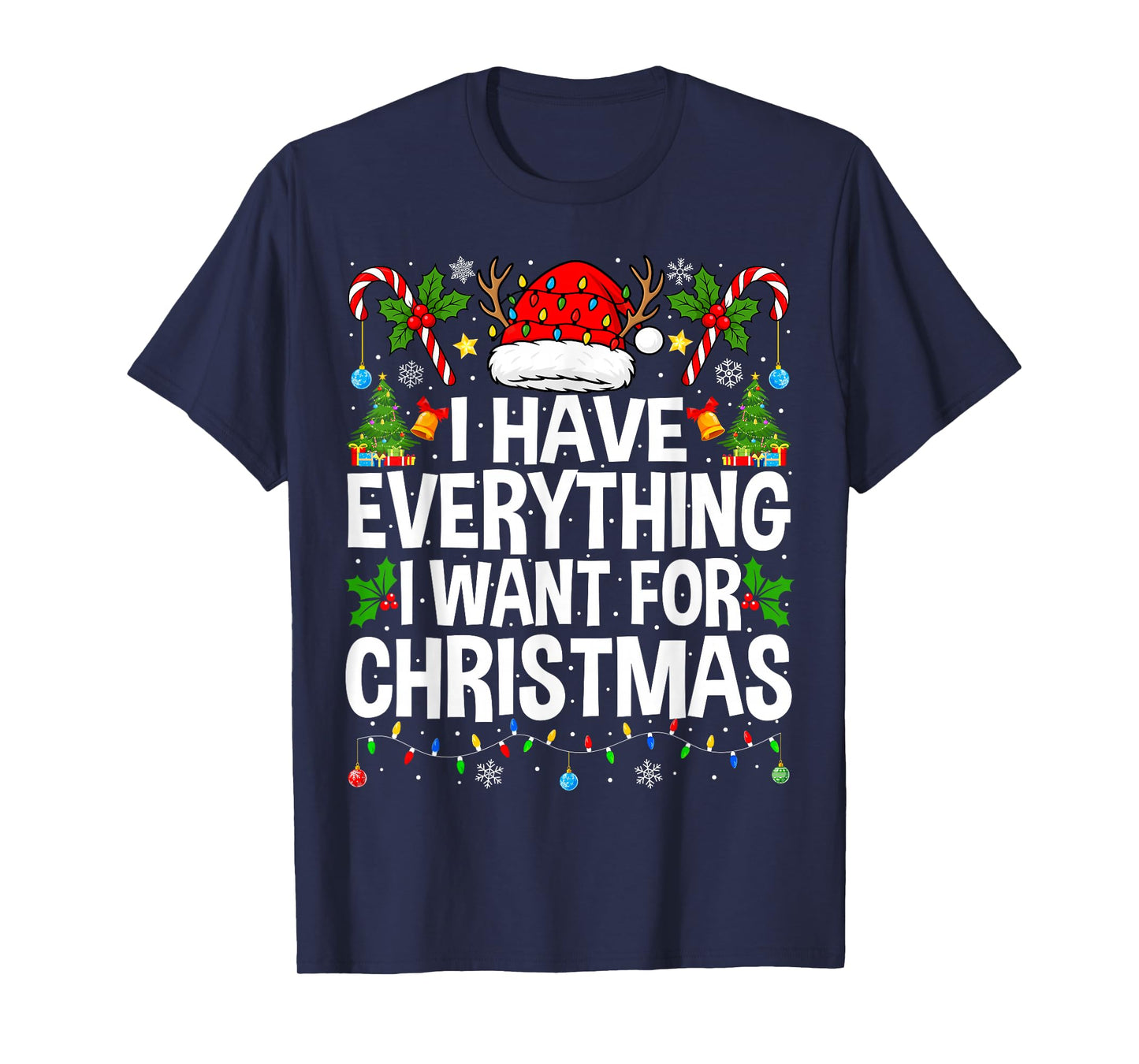 I Have Everything I Need Couples Pajamas Christmas Couple T-Shirt