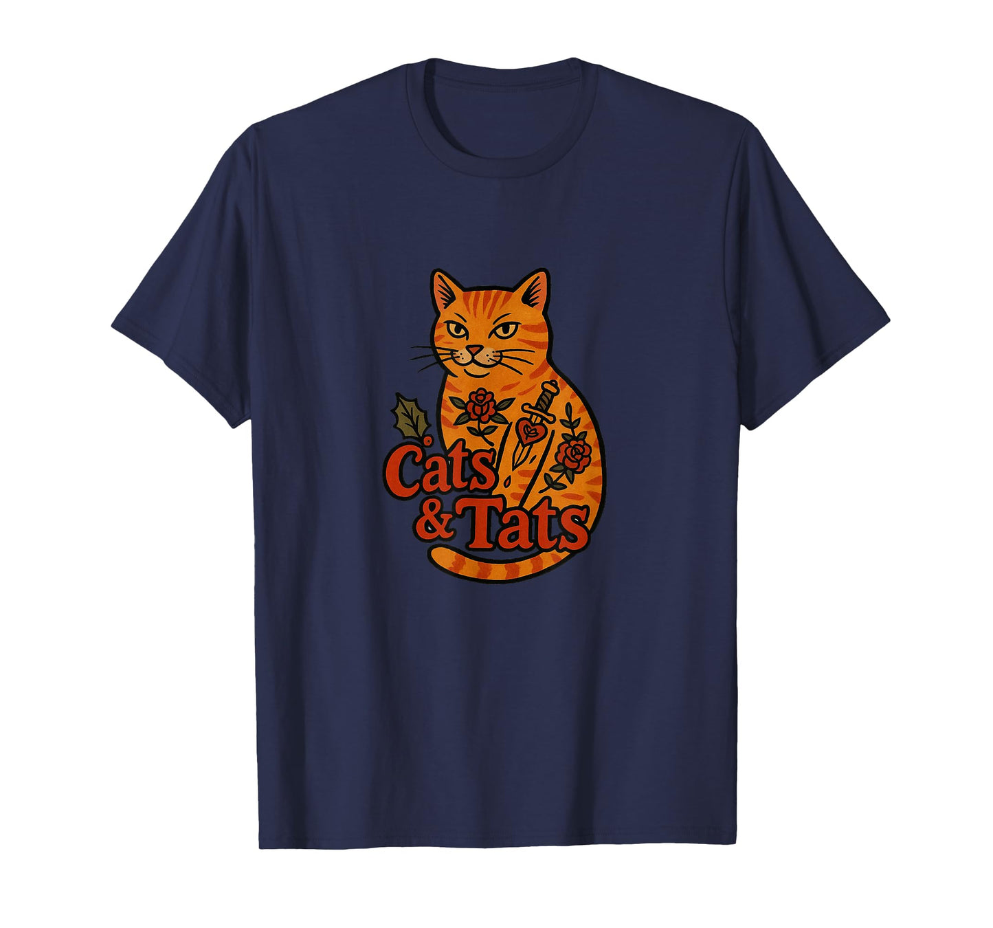 Cats & Tats Kitty Cat Tattoo Lovers Design Cat Lover T-Shirt