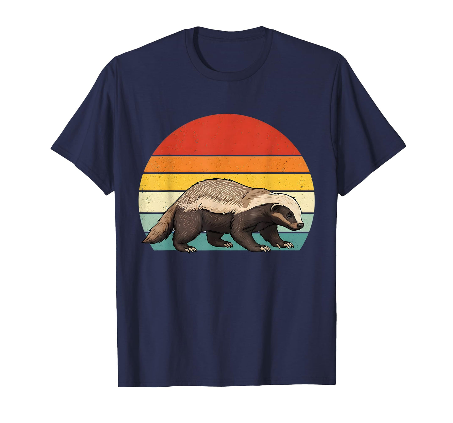Vintage Honey Badger Retro Wildlife Animal Lover Men Women T-Shirt