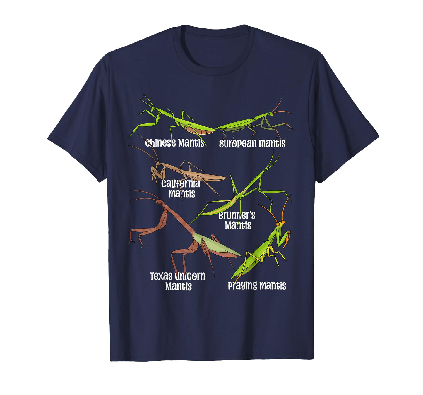 Praying Mantis Lover Kids Insects Species Praying Mantis T-Shirt