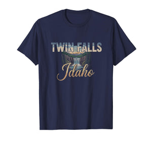 Retro Twin Falls Idaho Drawing Art Design T-Shirt