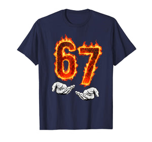6 7 Meme Six Seven 67 Hands Meme Funny Men Women Kids T-Shirt