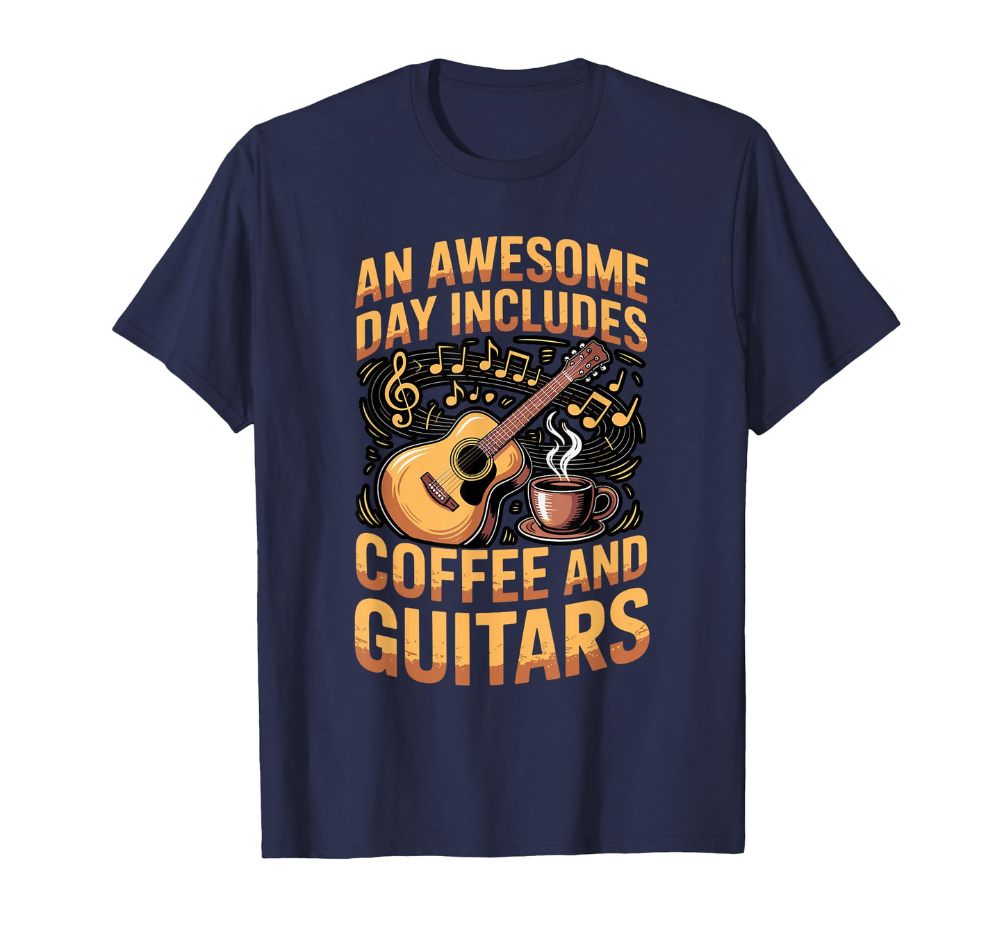 Coffee and Guitars Composer Music Instrument Musician Guitar T-Shirt