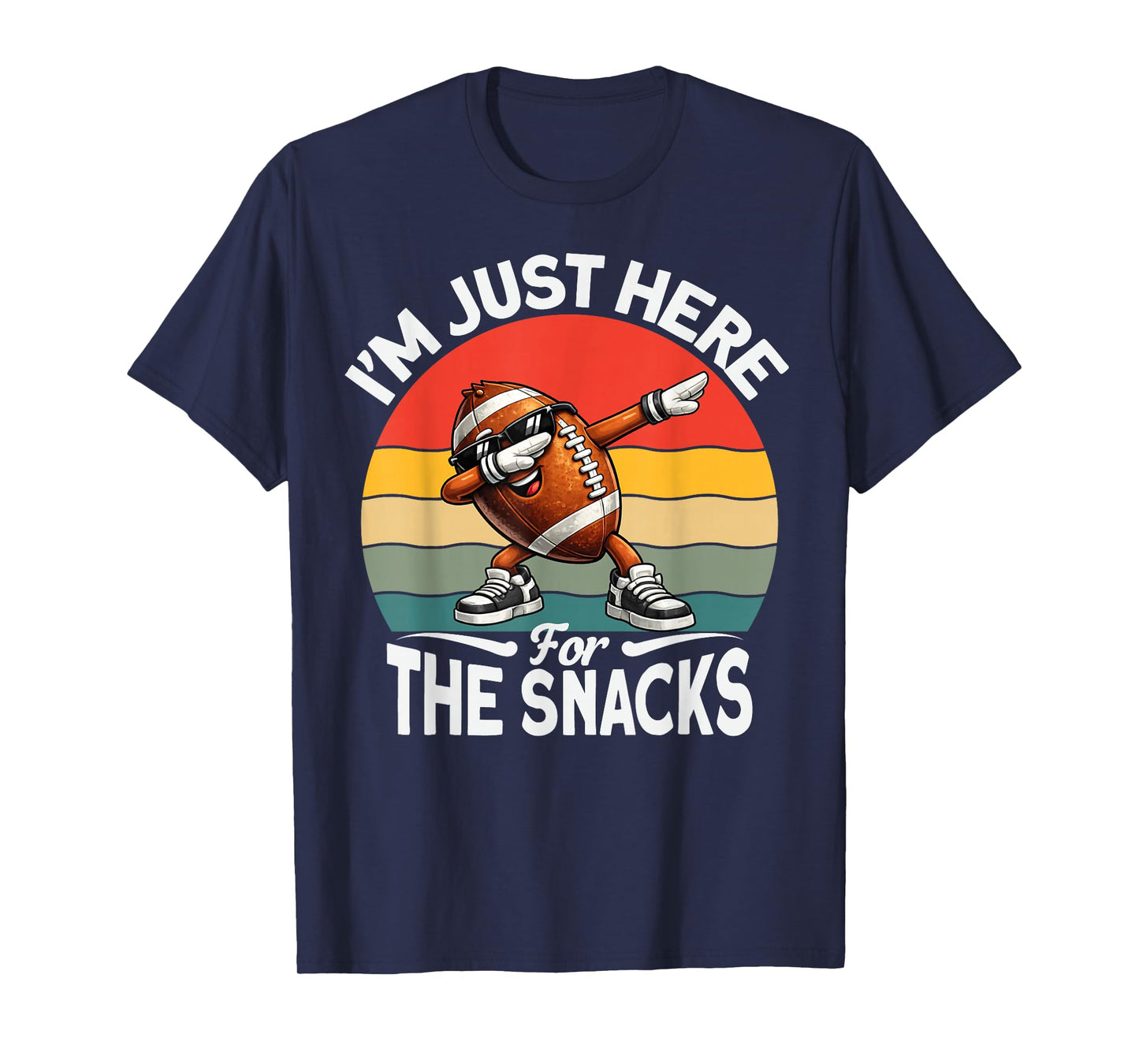 Funny I'm Just Here for The Snacks Football Kids Boys Girls T-Shirt