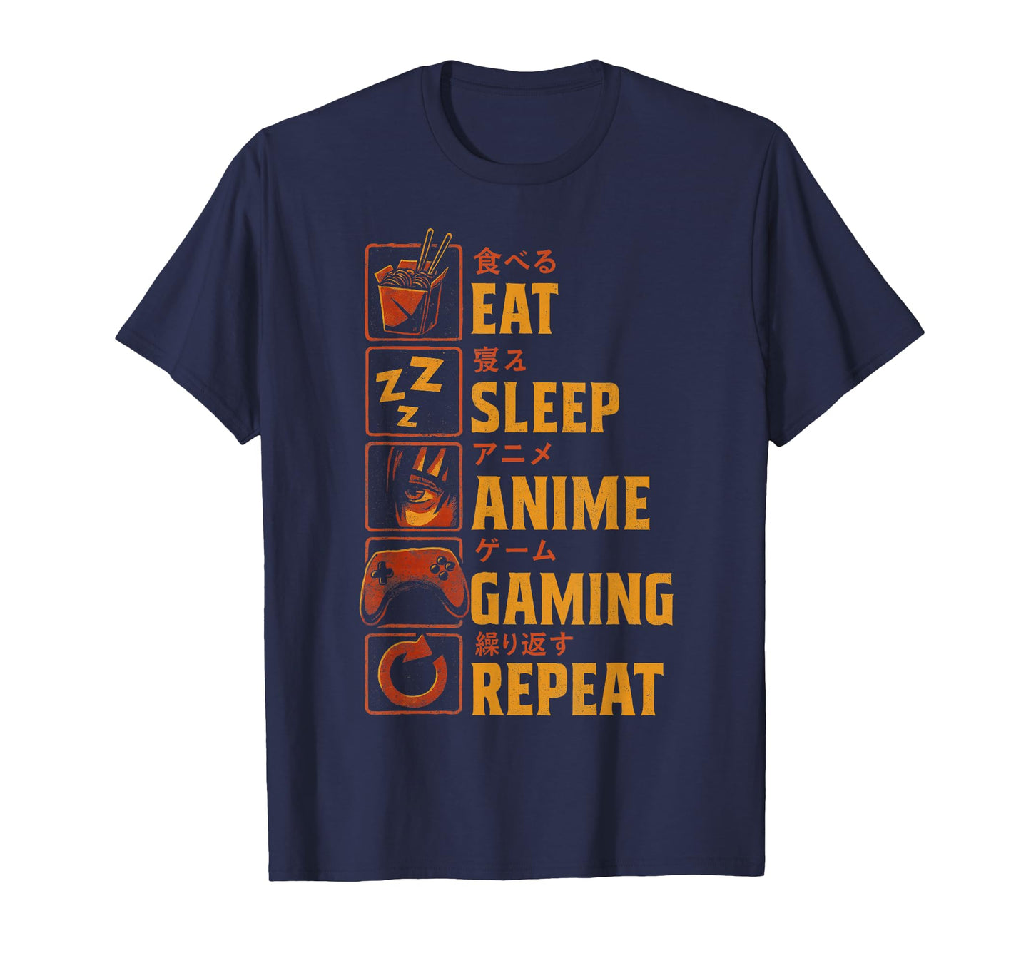 Funny Gamer Anime Graphic Tee Men Boys Teens Video Gaming T-Shirt