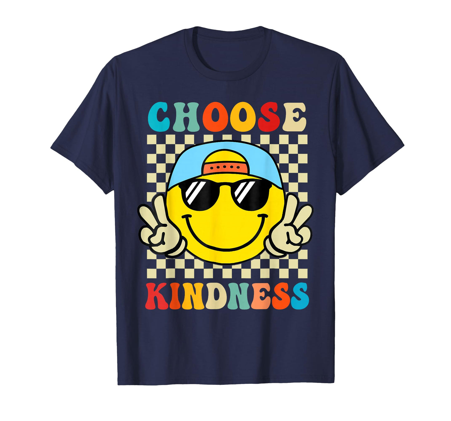 Men Women Kids Choose Kindness Groovy Be Kind Inspirational T-Shirt