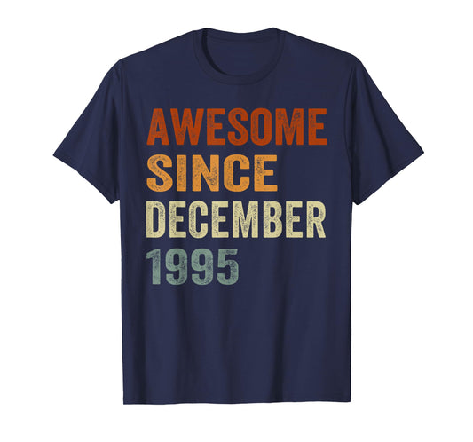 Retro Awesome Since December 1995 30 Years Old 30th Birthday T-Shirt