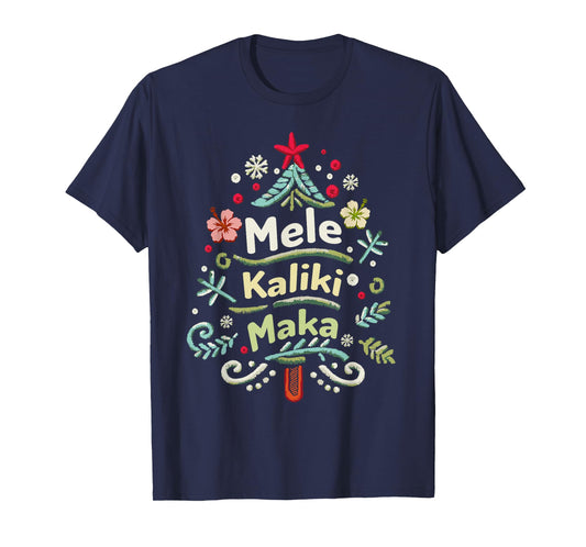 Mele Kalikimaka Hawaii Hawaiian Christmas Men Women Kids T-Shirt