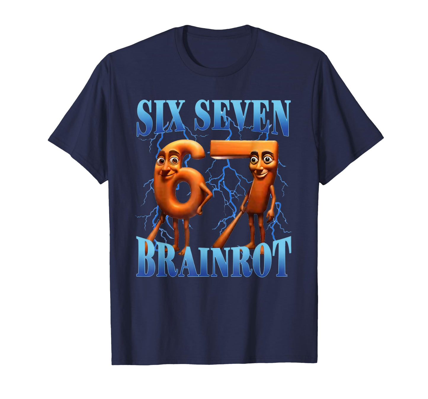 Funny 67 Meme Italian Brainrot Tung Tung Sahur Six Seven T-Shirt