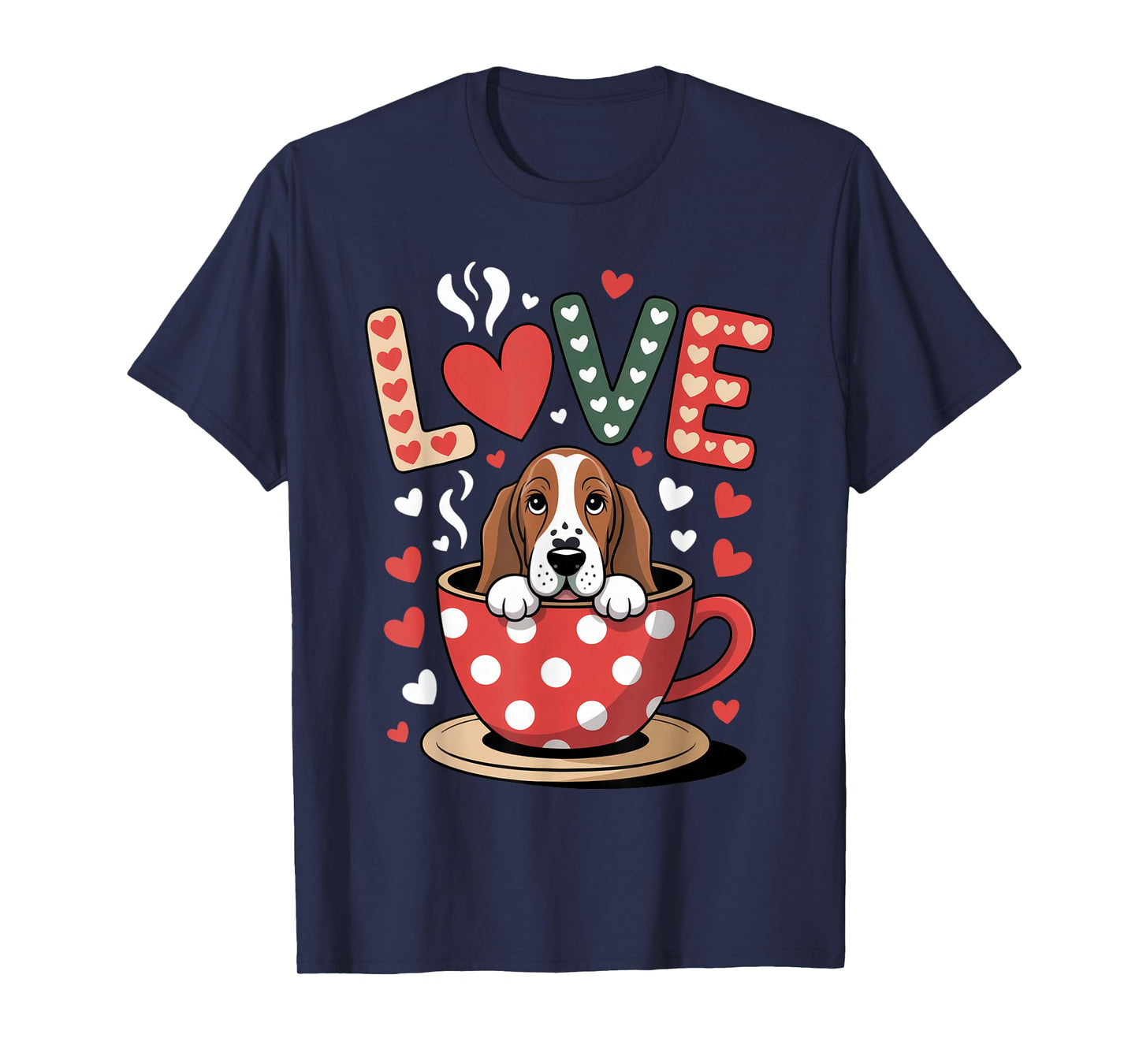Dog is My Valentine Coffee Lover Cute Women T-Shirt