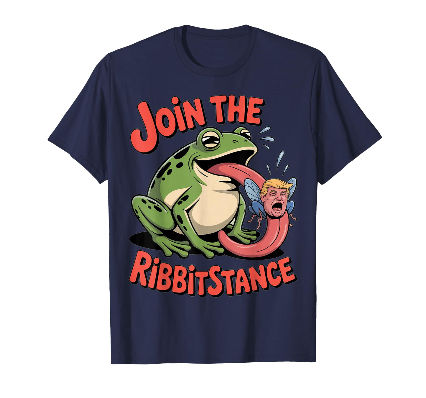 Resistance Frog Funny No Kings Protest Resist Ribbitstance T-Shirt