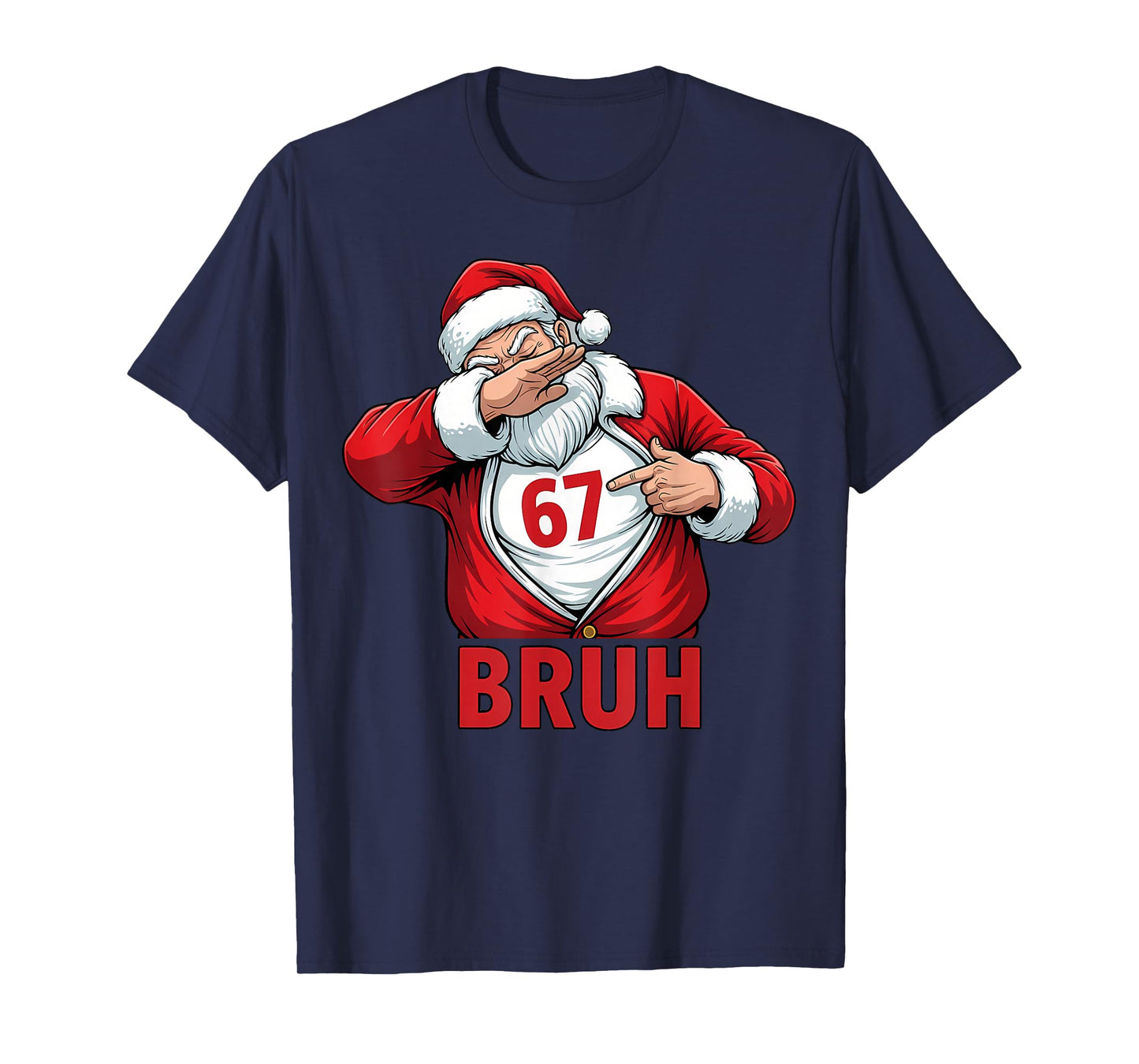 Christmas Santa Dab Dance 67 Bruh Meme Funny Girls Boys Kids T-Shirt
