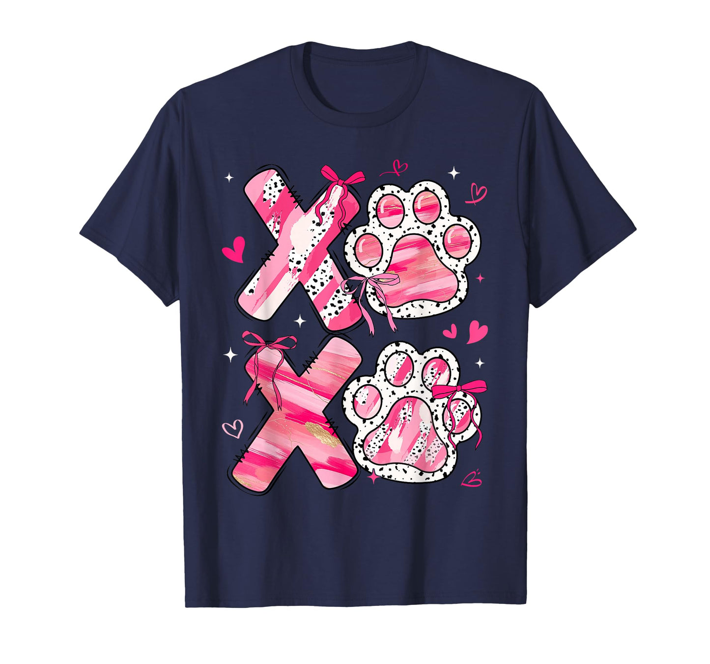 XOXO Paw Valentine Cute Coquette Bow Dog Lover Boy Girl Kid T-Shirt