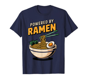 Powered by Ramen Funny Noodle Tee Japanese Kawaii Food T-Shirt