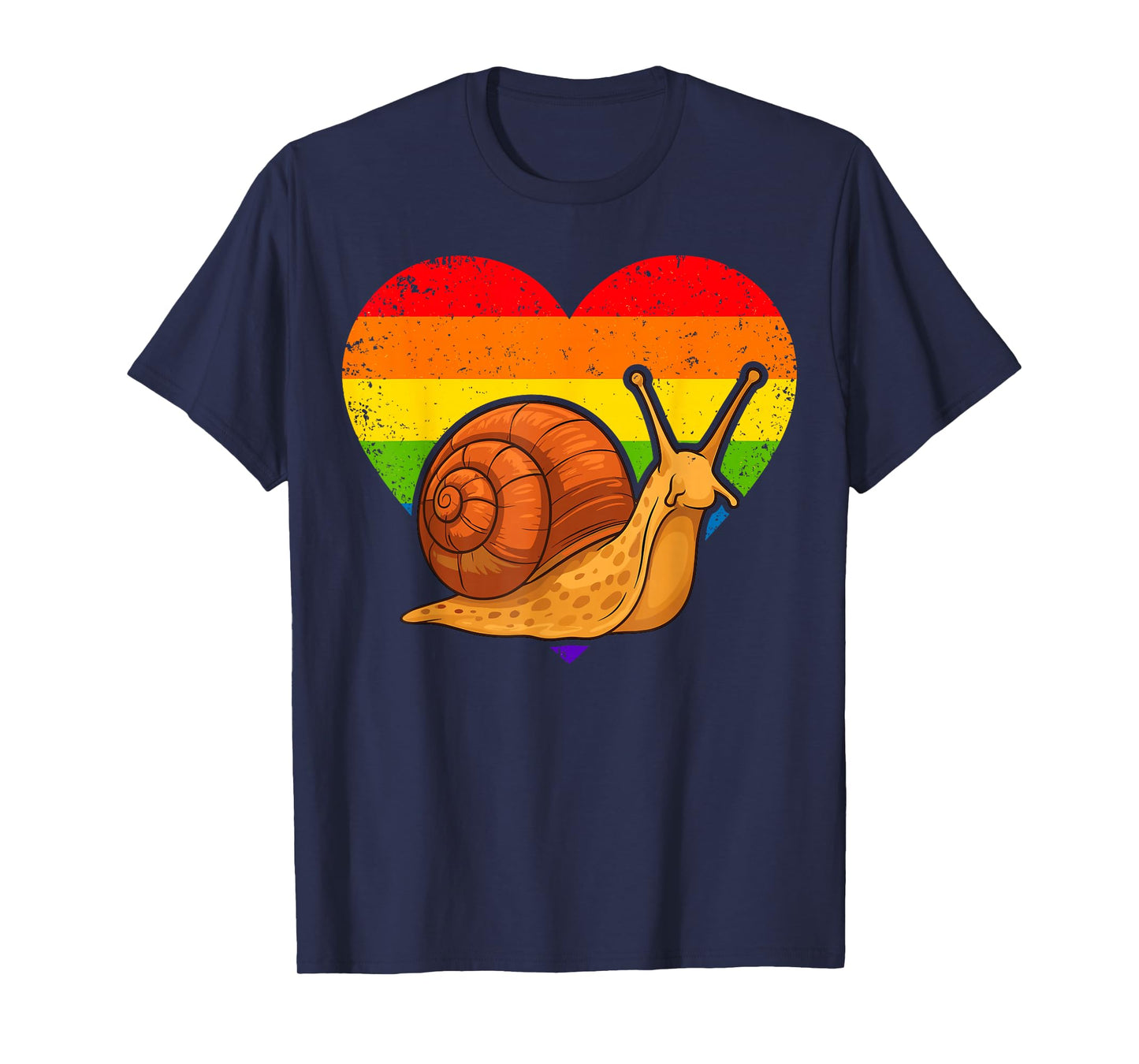 Snail Rainbow Heart T-Shirt
