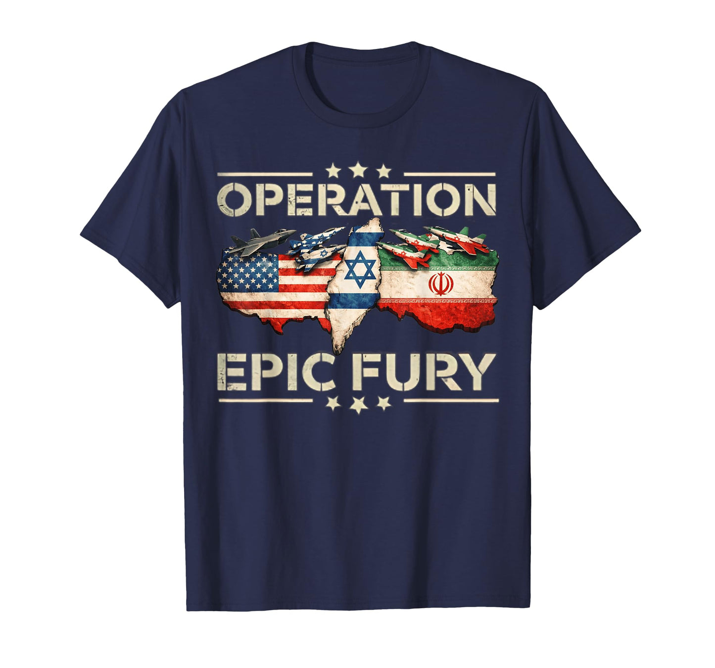 Operation Epic Fury Patriotic Adventure American Flag USA T-Shirt