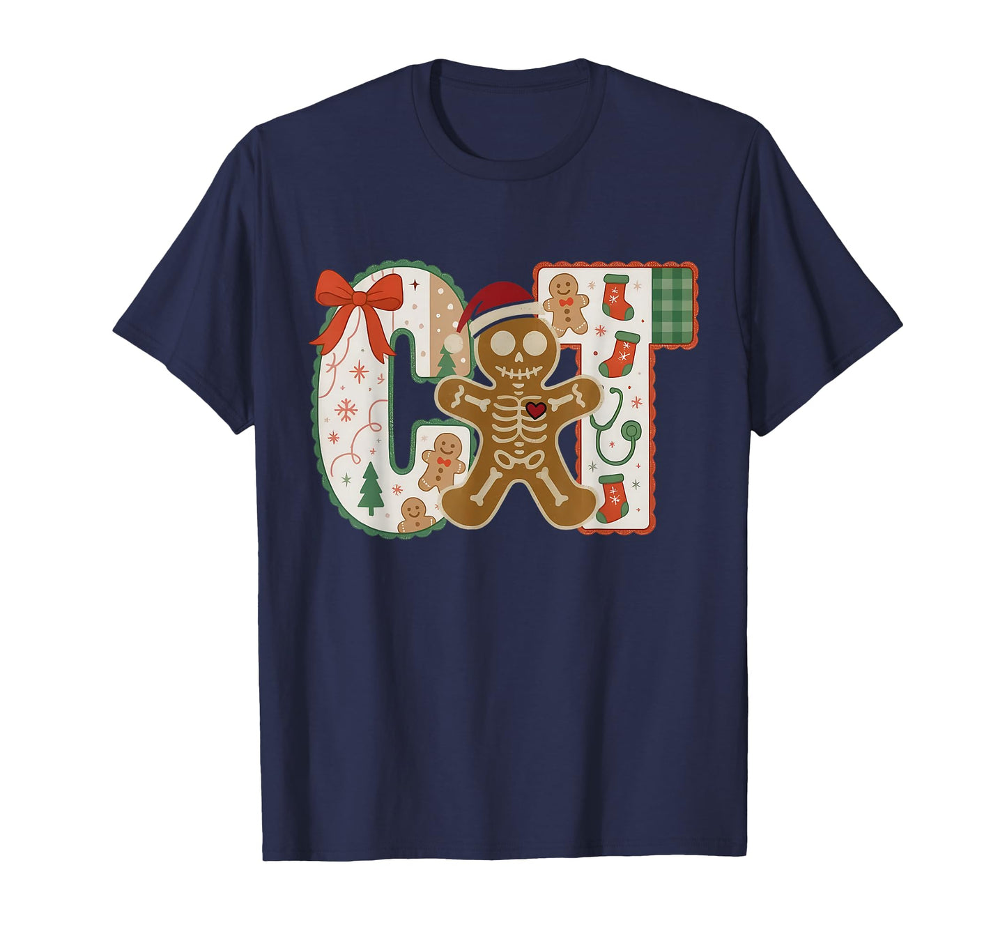 Gingerbread CT Technologist CAT Scan Tech Radiology Xmas T-Shirt