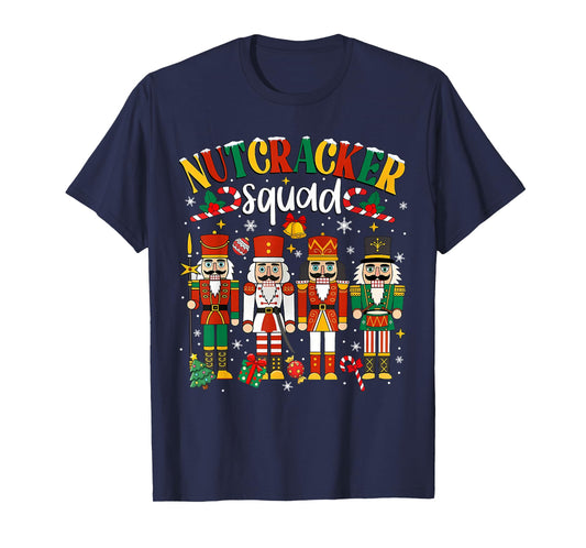 Christmas Nutcracker Squad Ballet Dance Women Kid Girls Xmas T-Shirt