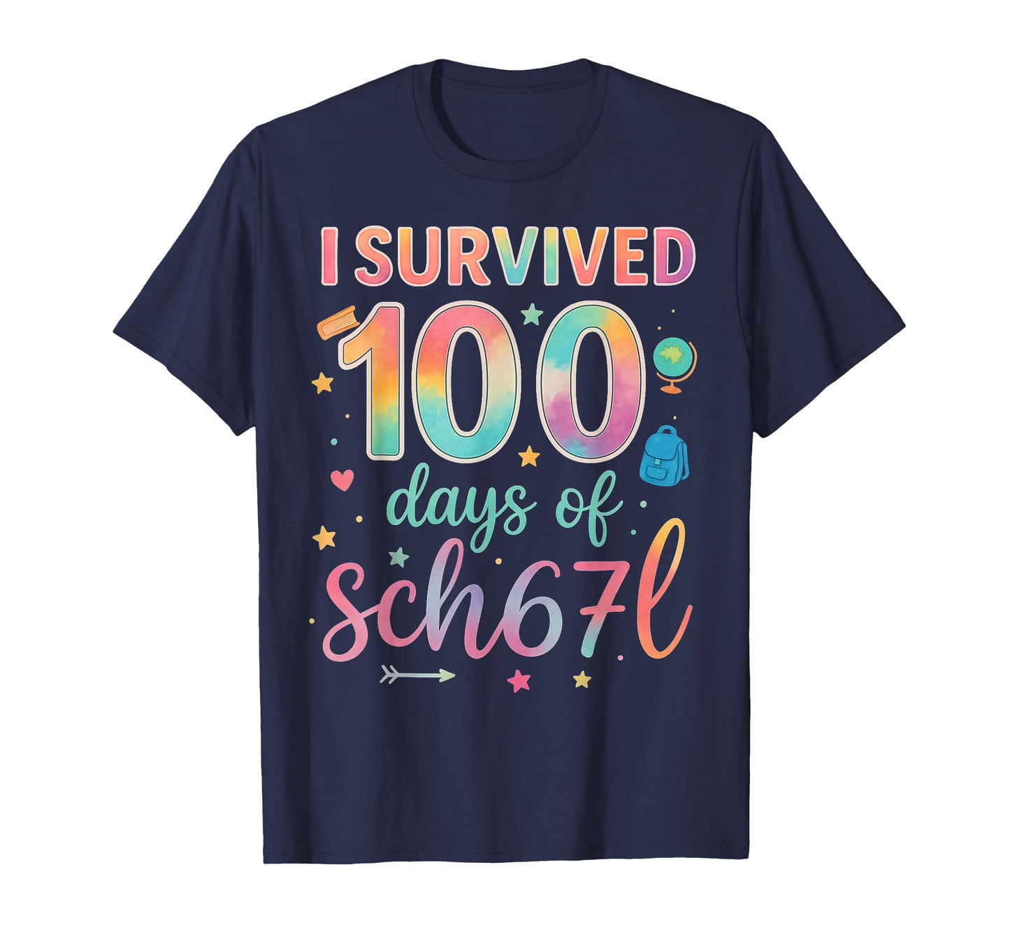 I Survived 100 Days of School 67 Funny Teacher Student T-Shirt