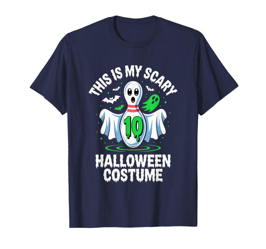Funny Bowling Ghost This is My Scary Halloween Costume T-Shirt