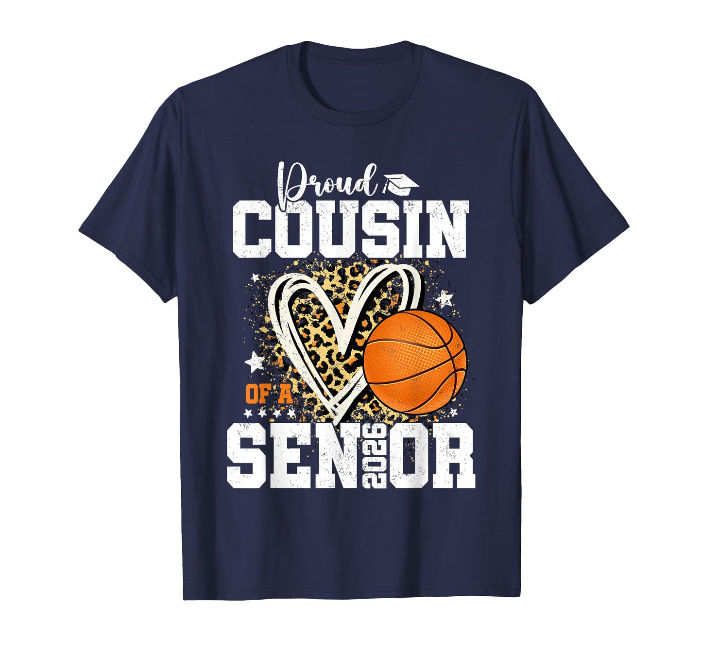 Proud Cousin of A 2026 Senior Graduate Basketball Leopard T-Shirt