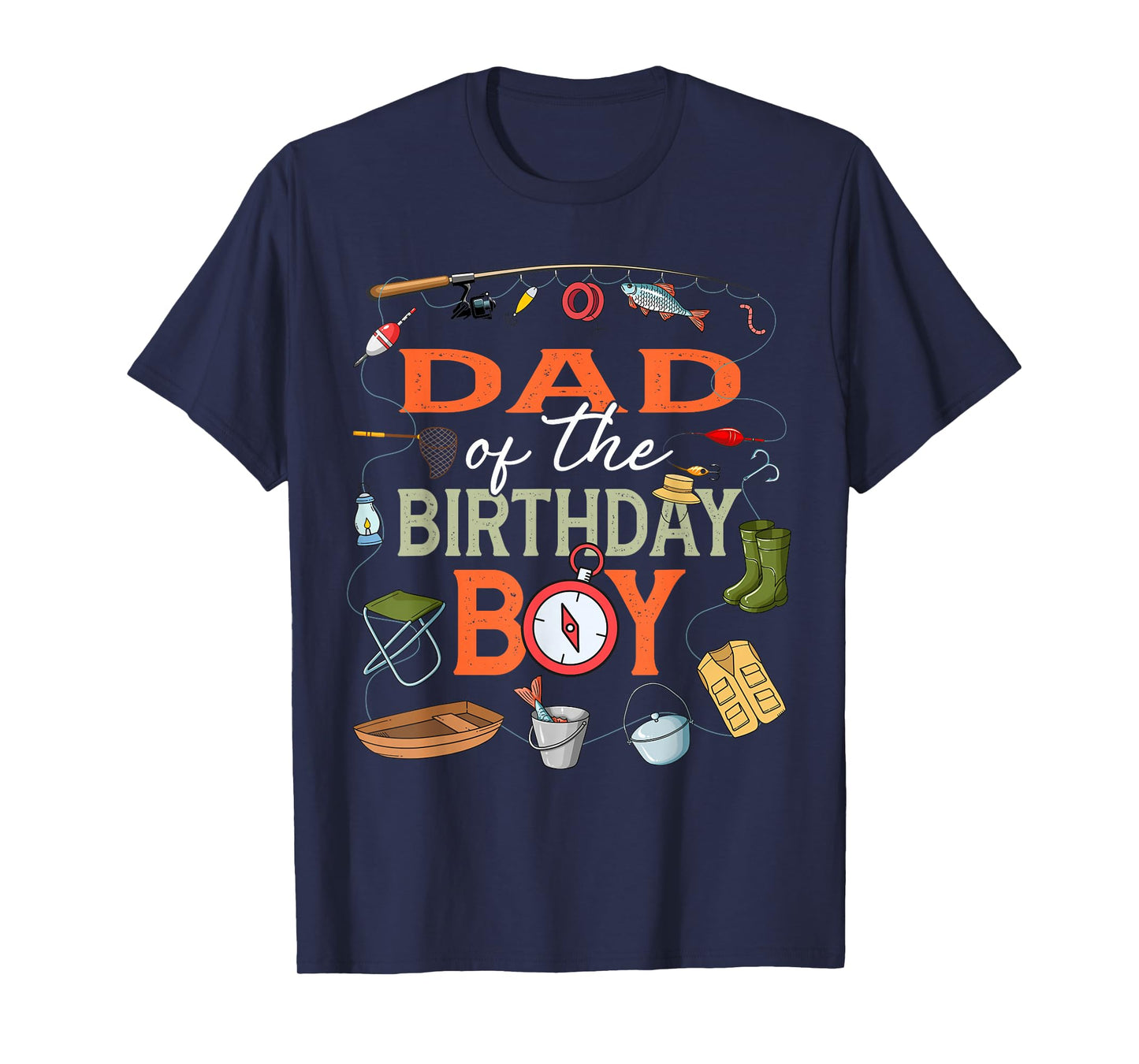Dad of The Birthday Boy Fishing First Birthday Party T-Shirt