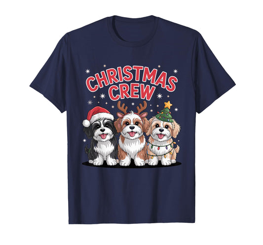 Christmas Crew Xmas Puppy Dog Breed Funny Christmas Havanese T-Shirt