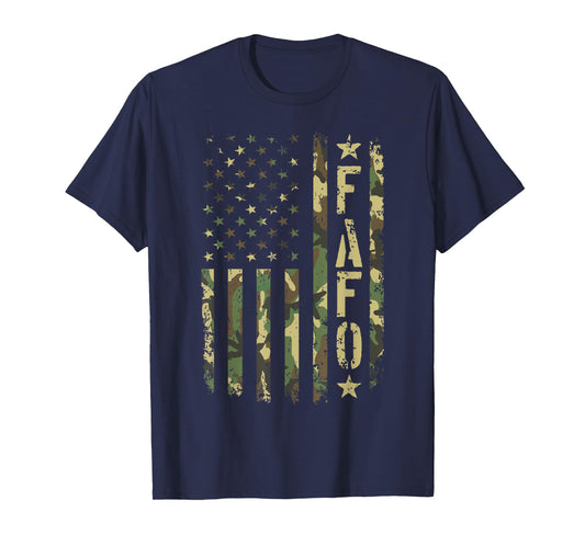 FAFO Funk Around and Find Out, FAFO Camo US Flag Vintage T-Shirt
