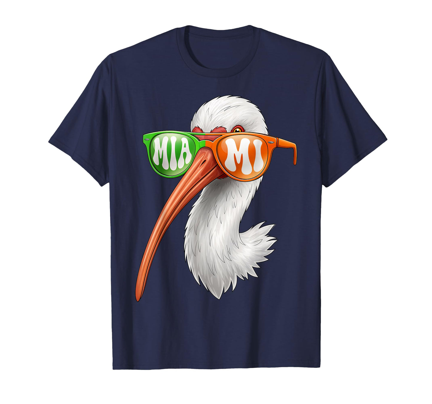 Vintage American White Ibis with Sunglasses for Men Women T-Shirt